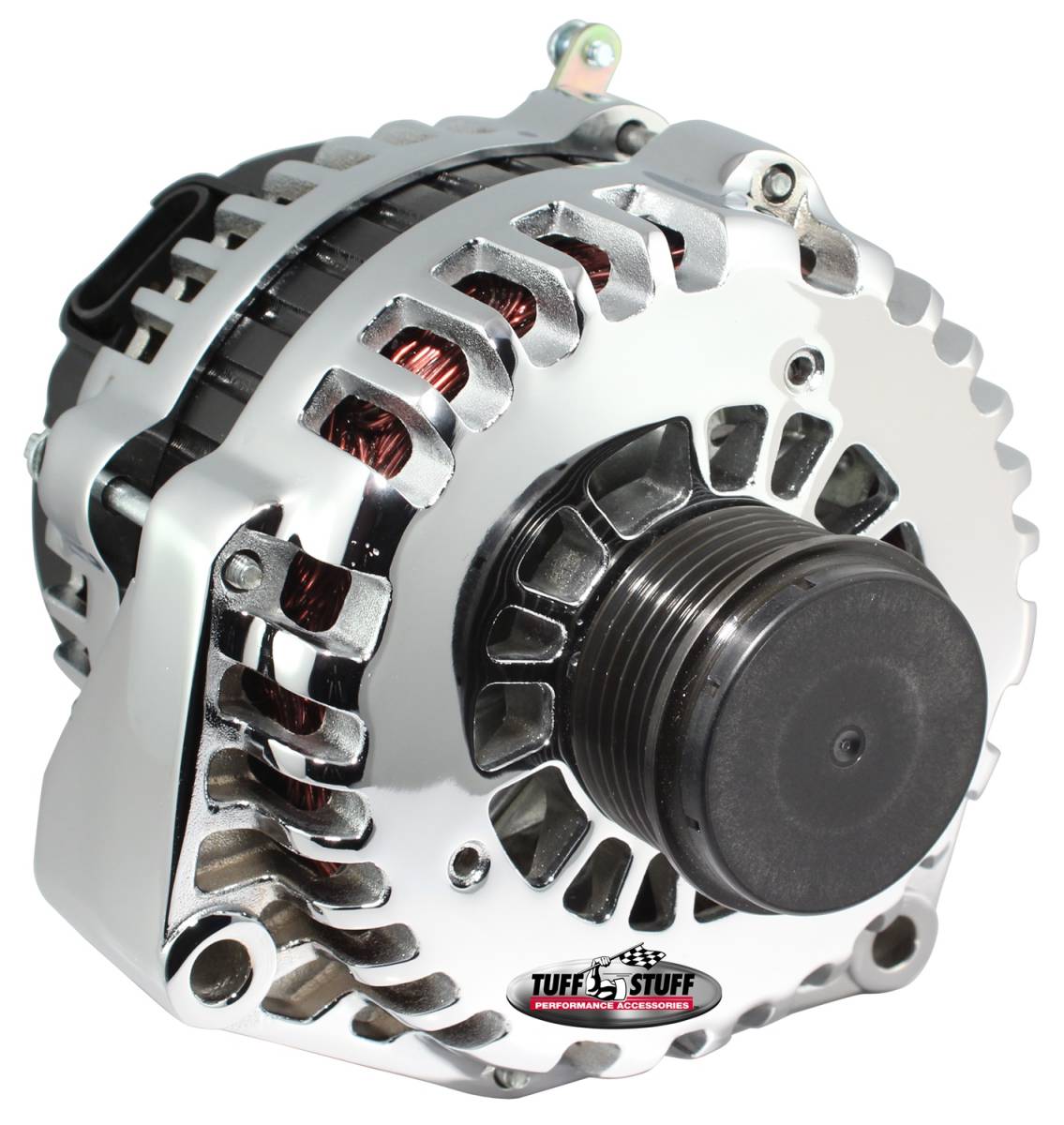 Tuff Stuff Performance - Alternator 230 AMP OEM Wire 6 Groove Clutch Pulley Chrome 8299D