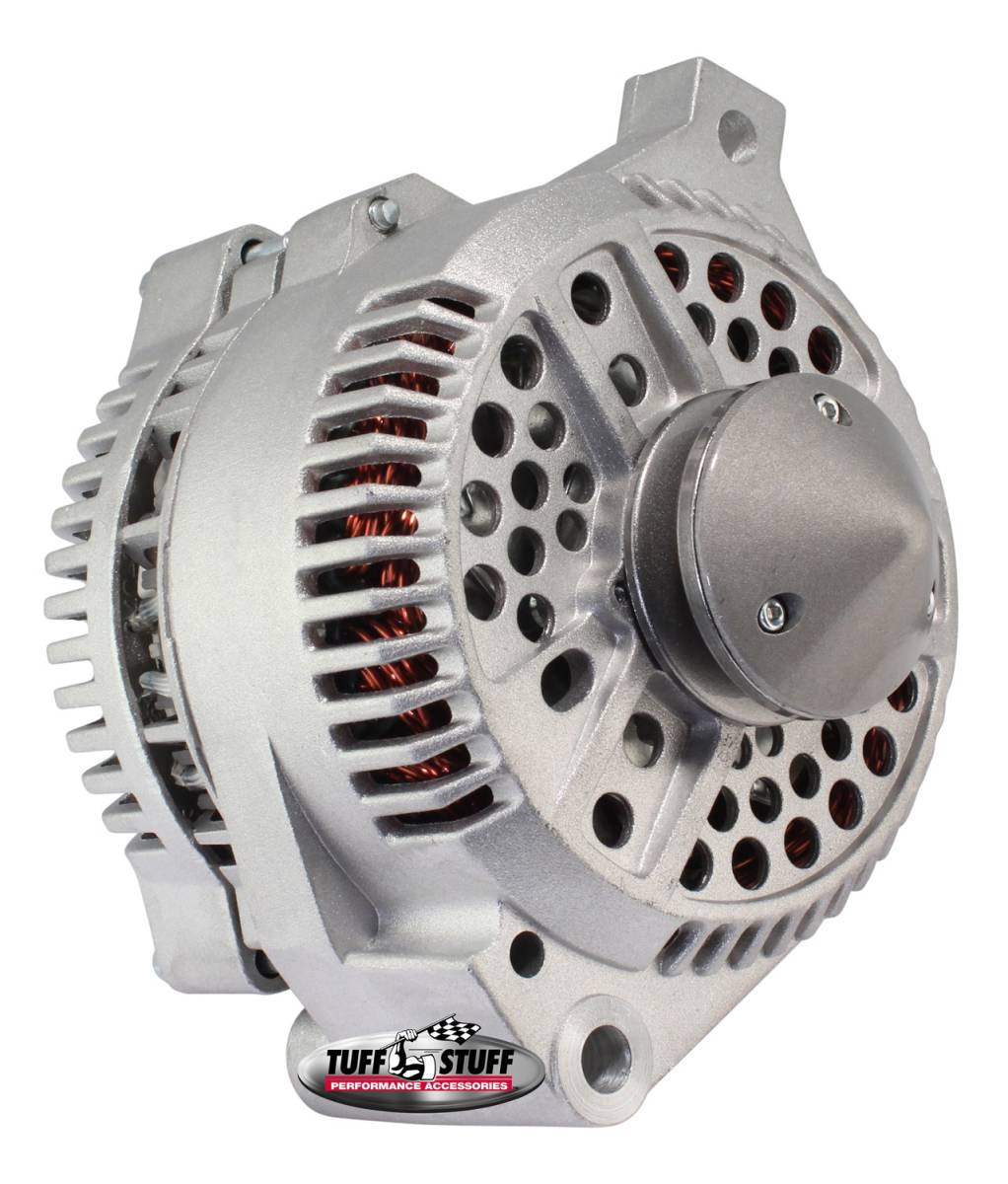 Tuff Stuff Performance - Silver Bullet Alternator 225 AMP OEM Wire V Groove Bullet Pulley Internal Regulator Factory Cast PLUS+ 7771FBULL