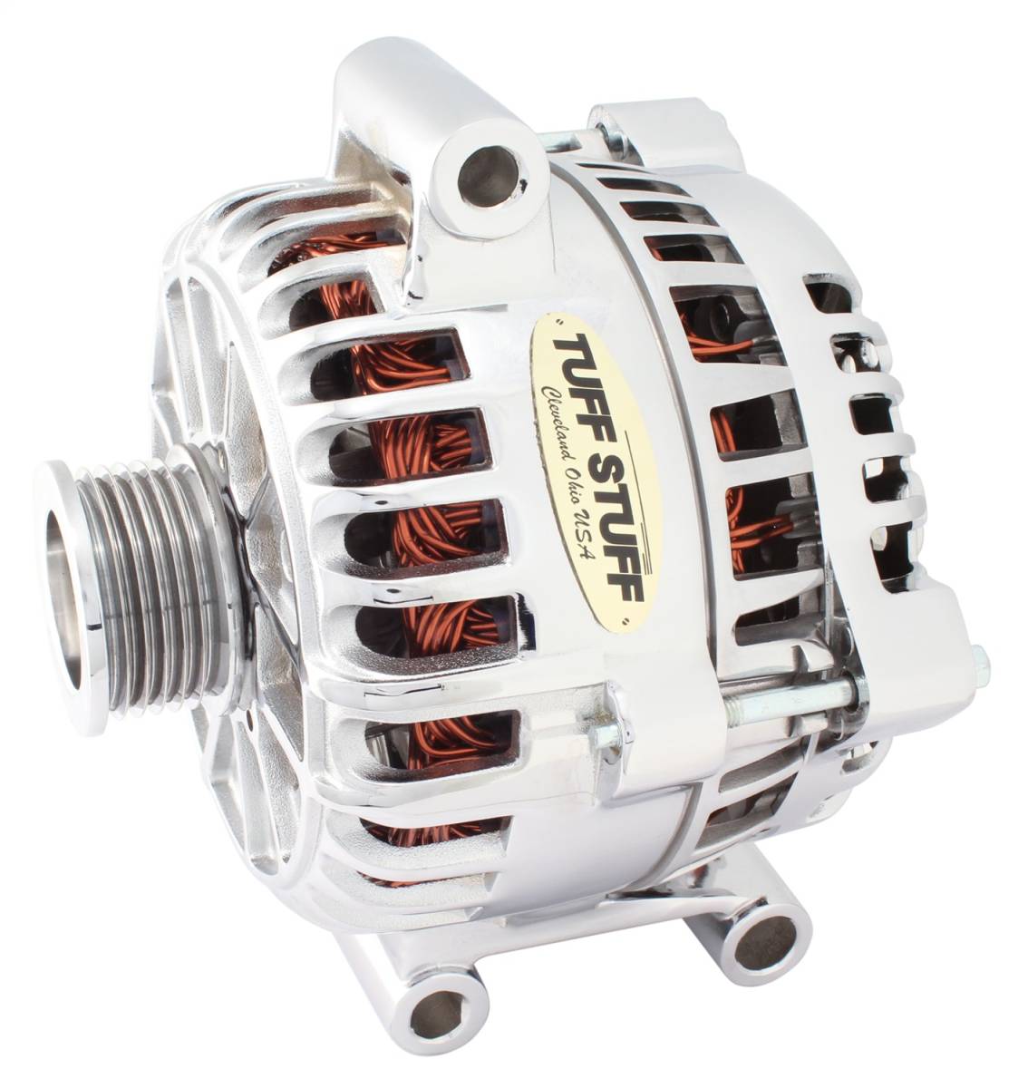 Tuff Stuff Performance - Alternator 135 AMP OEM Wire 6 Groove Pulley Aluminum Polished 8437AP