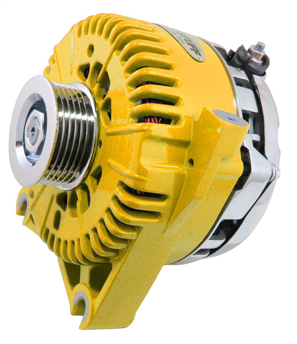 Tuff Stuff Performance - Alternator 225 AMP Upgrade DOHC Applications OEM Wire 6 Groove Pulley Internal Regulator Yellow 7781DYELLOW