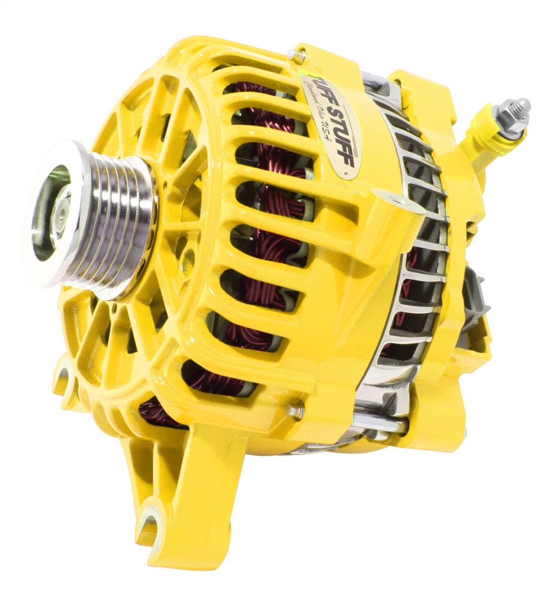 Tuff Stuff Performance - Alternator 225 AMP Upgrade OEM Wire 6 Groove Pulley Yellow 8252DYELLOW