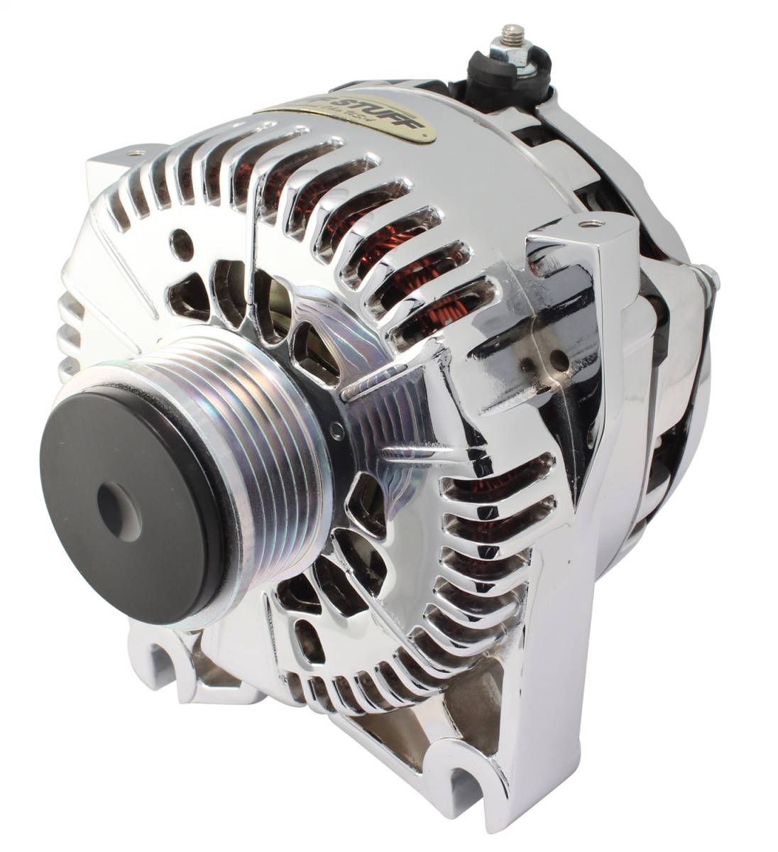 Tuff Stuff Performance - Alternator 135 AMP OEM Wire 6 Groove Clutch Pulley Aluminum Polished 8436AP