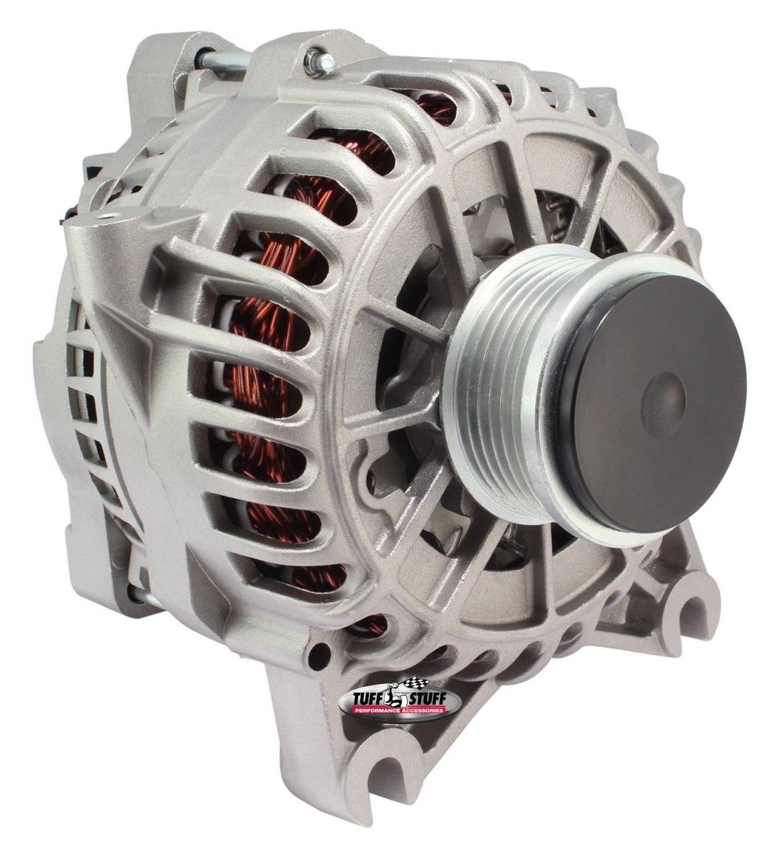 Tuff Stuff Performance - Alternator 225 AMP OEM Wire 6 Groove Clutch Pulley Factory Cast PLUS+ 8438F