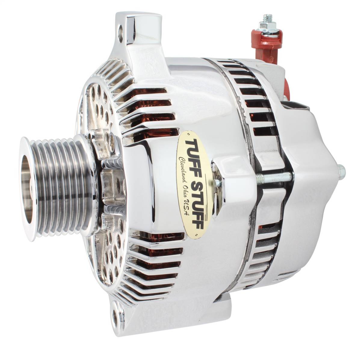 Tuff Stuff Performance - Alternator 225 AMP OEM Wire 8 Groove Pulley Chrome 8266D8G