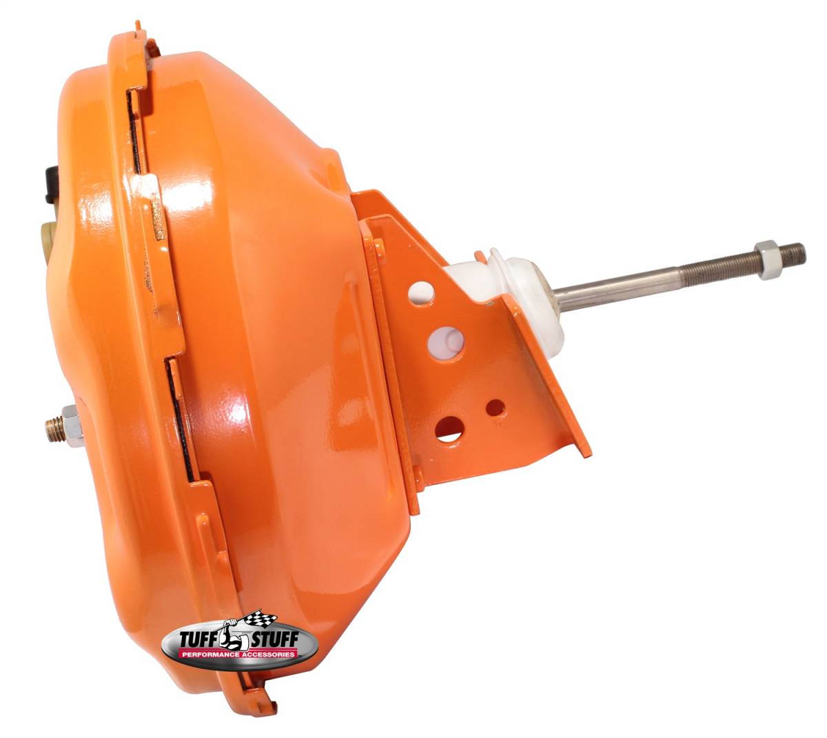 Tuff Stuff Performance - Power Brake Booster Univ. 11 in. Single Diaphragm Incl. 3/8 in.-16 Mtg. Studs And Nuts Fits Hot Rods/Customs/Muscle Cars Orange Powdercoat 2227NBORANGE