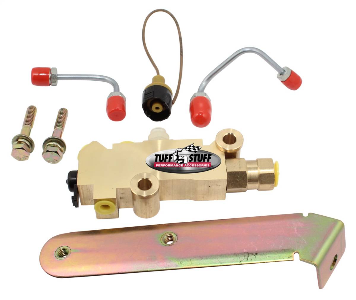 Tuff Stuff Performance - Brake Proportioning Valve Kit 3/8 in. Ports Disc/Drum For Master Cylinder PN[2020/2021/2025/2026] Brass 2301NB