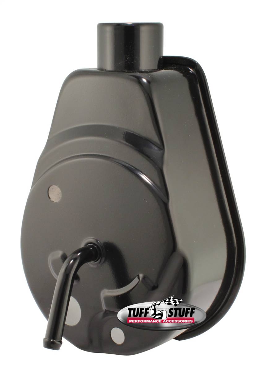 Tuff Stuff Performance - Saginaw Style Power Steering Pump Reservoir Fits Tuff Stuff PN[6177/6178] Power Steering Pumps w/Center Tube Black Powdercoat 6502B