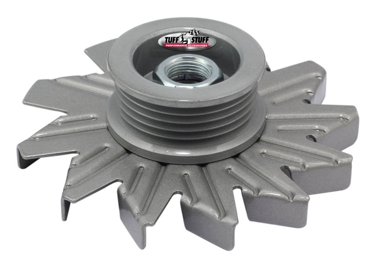 Tuff Stuff Performance - Alternator Fan And Pulley Combo 5 Groove Serpentine Pulley Incl. Fan/Lock Washer/Nut As Cast 7600CC