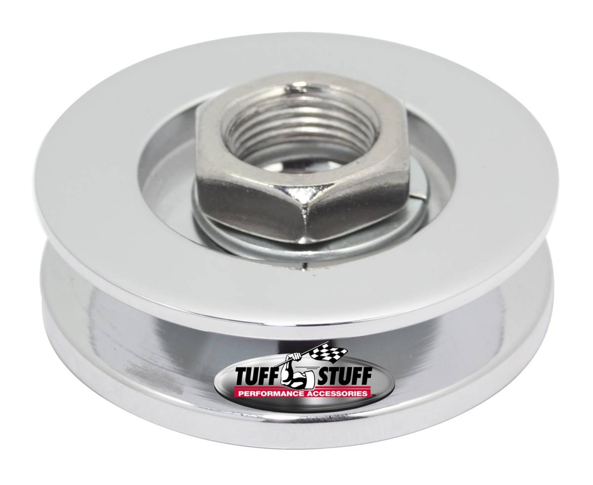 Tuff Stuff Performance - Alternator Pulley 2.25 in. Single V Groove Incl. Lockwasher/Nut Chrome 7610E