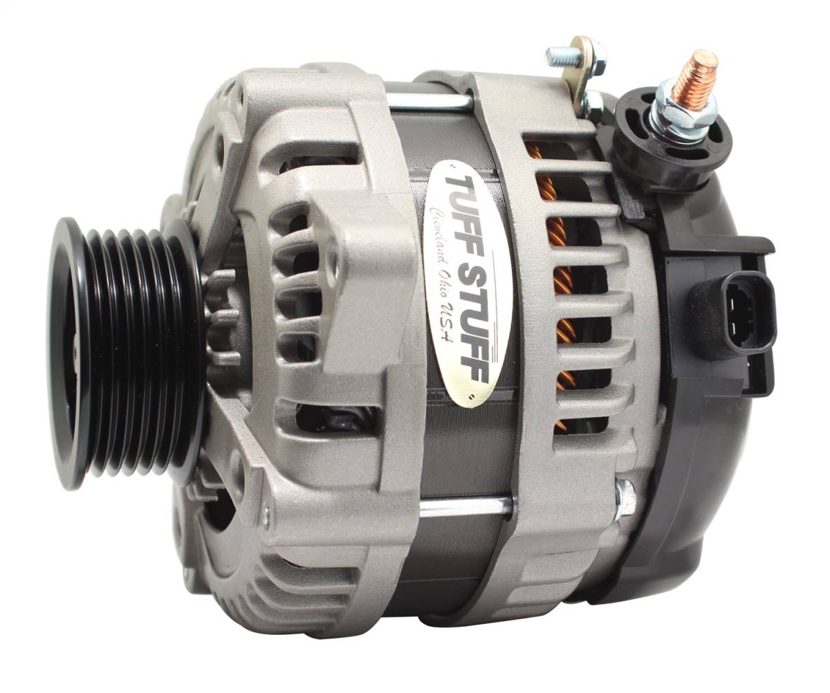 Tuff Stuff Performance - Max Amp Alternator 225 AMP 1 Wire 6 Groove Factory Cast Plus For PN [7866] 8321FC6G1W