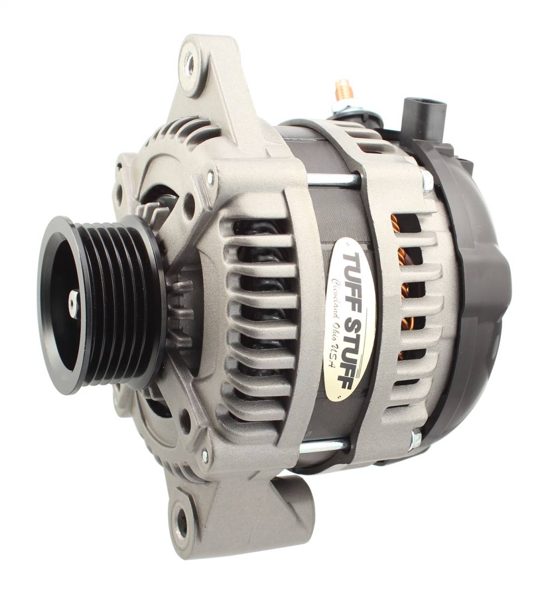 Tuff Stuff Performance - Max Amp Alternator 225 AMP 1 Wire 6 Groove Factory Cast Plus For PN [7127/7935] 8319FC6G1W