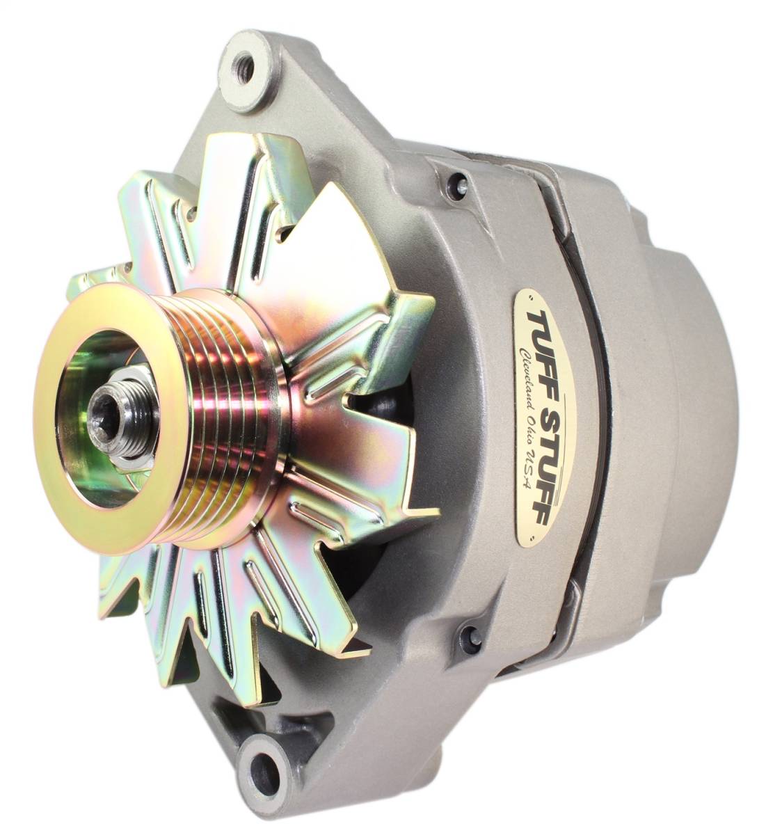 Tuff Stuff Performance - Alternator 140 AMP OEM Or 1 Wire 6 Groove Pulley Internal Regulator Factory Cast PLUS+ 7127K6G