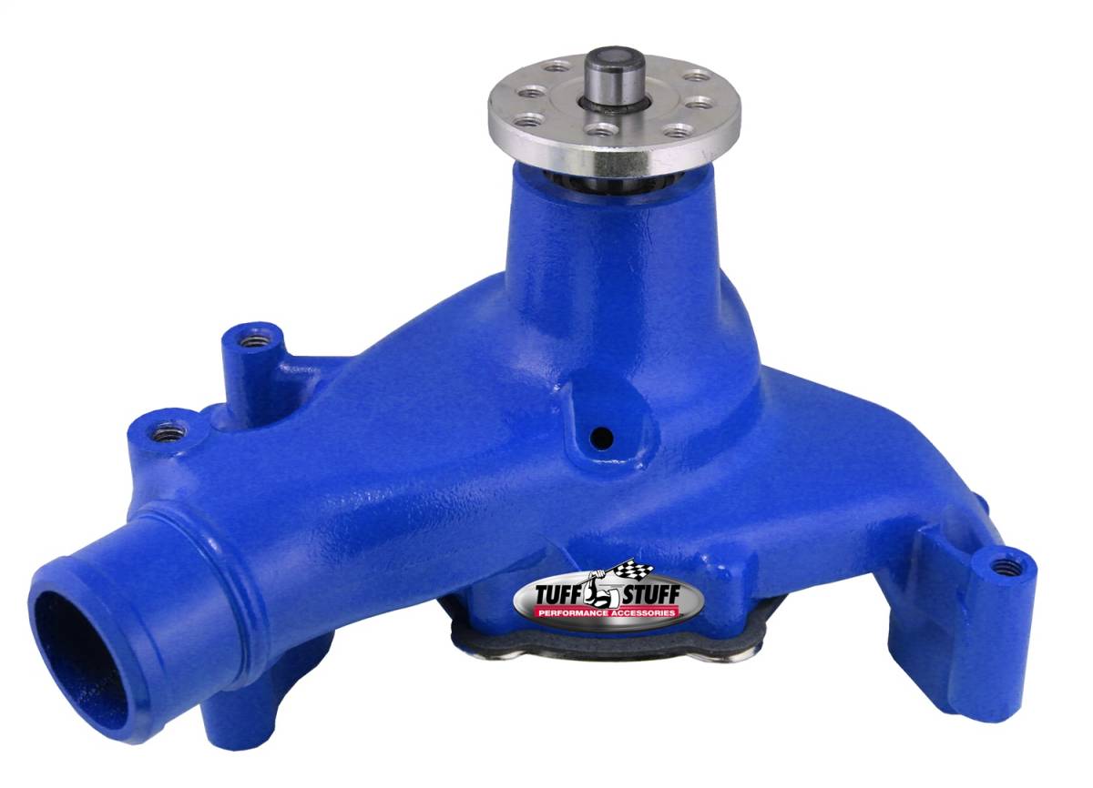 Tuff Stuff Performance - Platinum SuperCool Water Pump 6.937 in. Hub Height 5/8 in. Pilot Long Aluminum Casting Blue Powdercoat w/Chrome Accents 1511NCBLUE