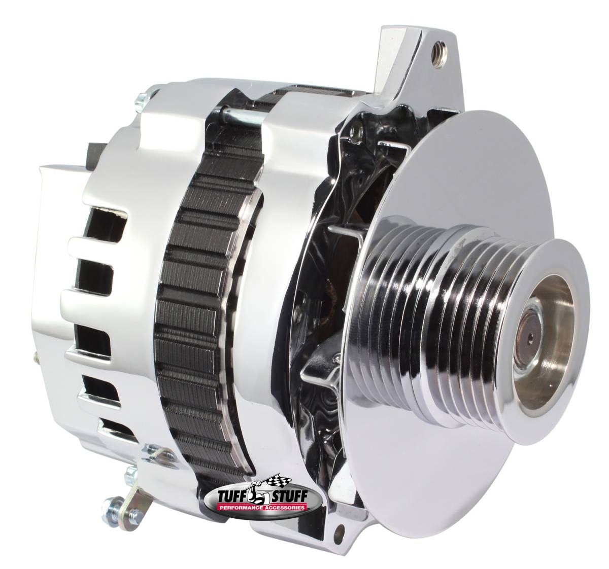 Tuff Stuff Performance - Alternator 160 AMP 1 Wire Or OEM 6 Groove Pulley Chrome 7860F6G