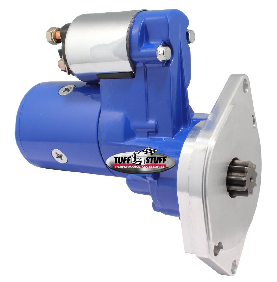 Tuff Stuff Performance - Gear Reduction Starter 3.75:1 1.9 HP 2 Bolt Mounting Blue Powdercoat w/Chrome Accents 6585BBLUE