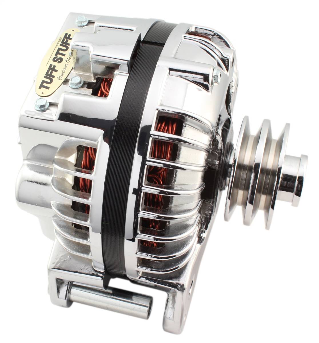 Tuff Stuff Performance - Alternator 60 AMP OEM Wire Double Groove Pulley Aluminum Polished 8509RAPDP