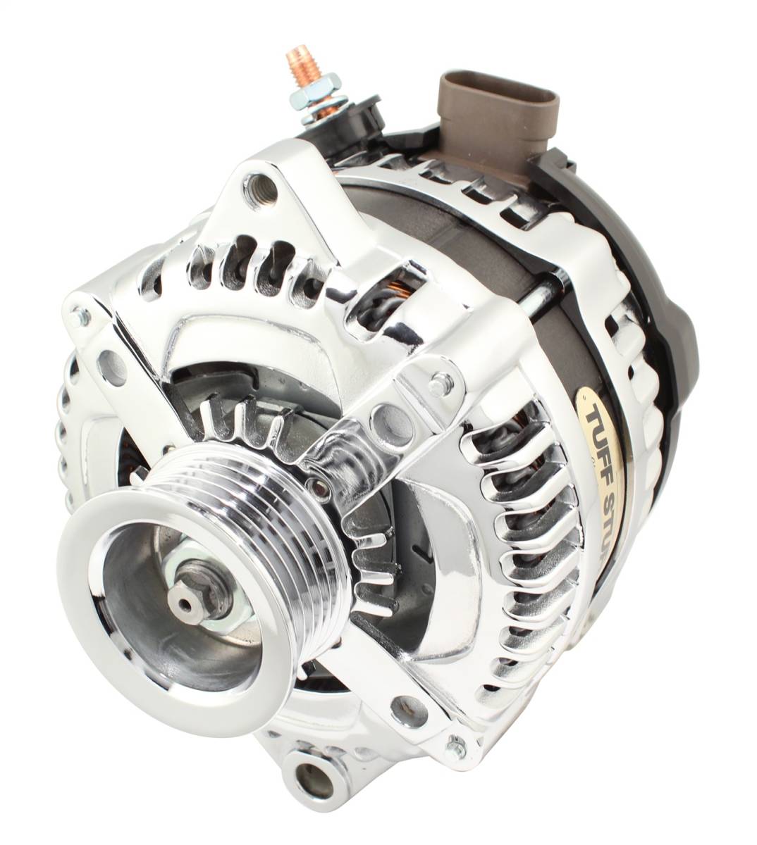 Tuff Stuff Performance - Max Amp Alternator 225 AMP OEM Wire 6 Groove Chrome 8321C6GOE