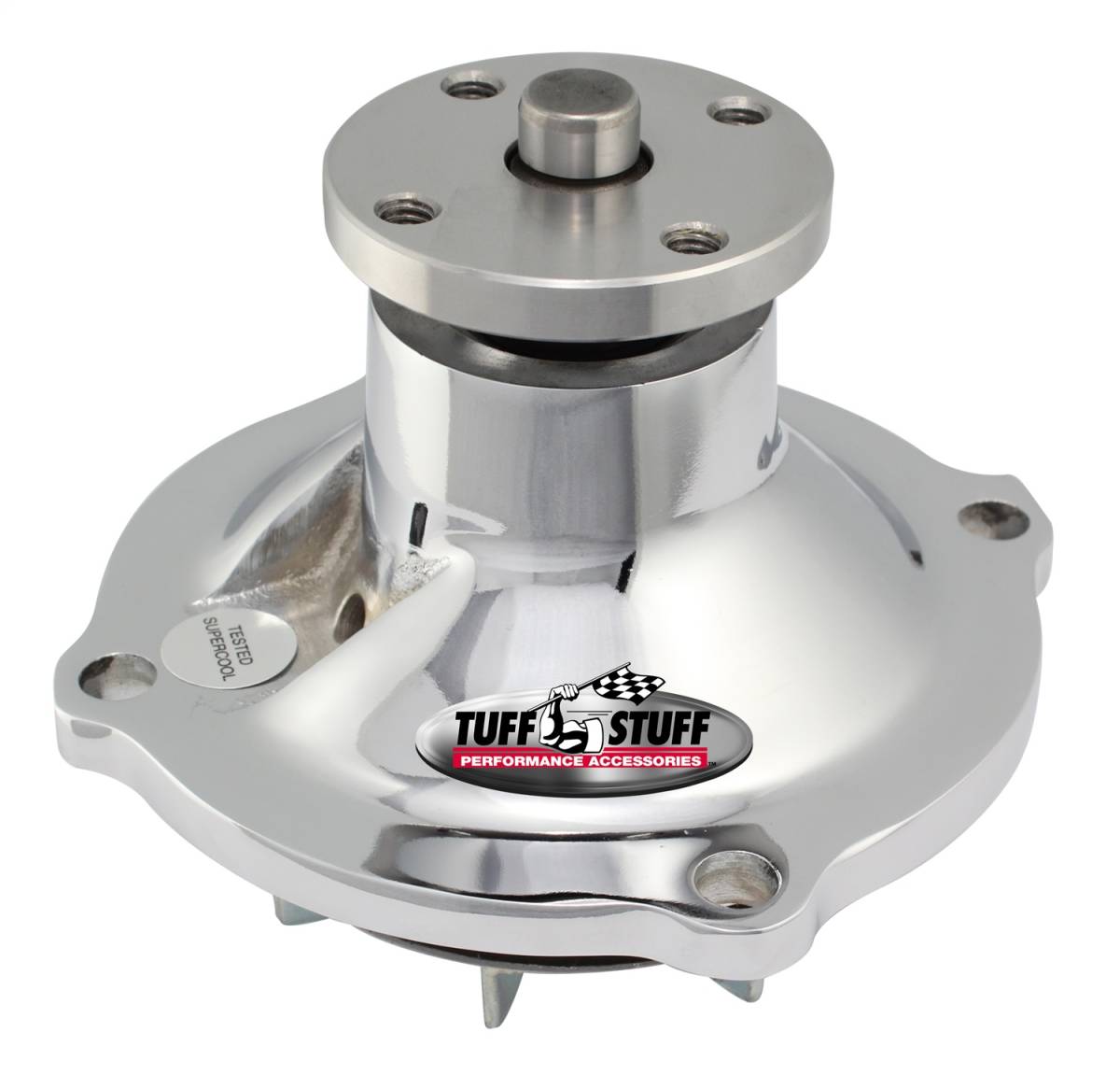 Tuff Stuff Performance - Standard Style Water Pump 3.078 in. Hub Height 5/8 in. Pilot Standard Flow Chrome 1317NA