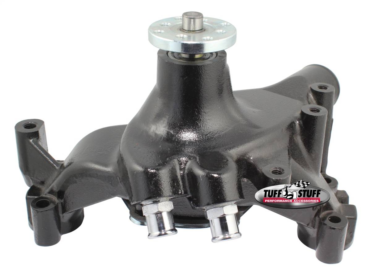 Tuff Stuff Performance - SuperCool Water Pump 7.281 in. Hub Height 5/8 in. Pilot Long (2) Threaded Water Ports Stealth Black Powder Coat 1461NC