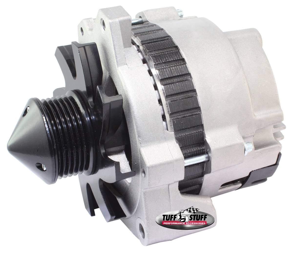 Tuff Stuff Performance - Bullet Alternator 160 AMP 1 Wire Or OEM Hookup 6 Groove Pulley Factory Cast PLUS+ 7860K-16G22