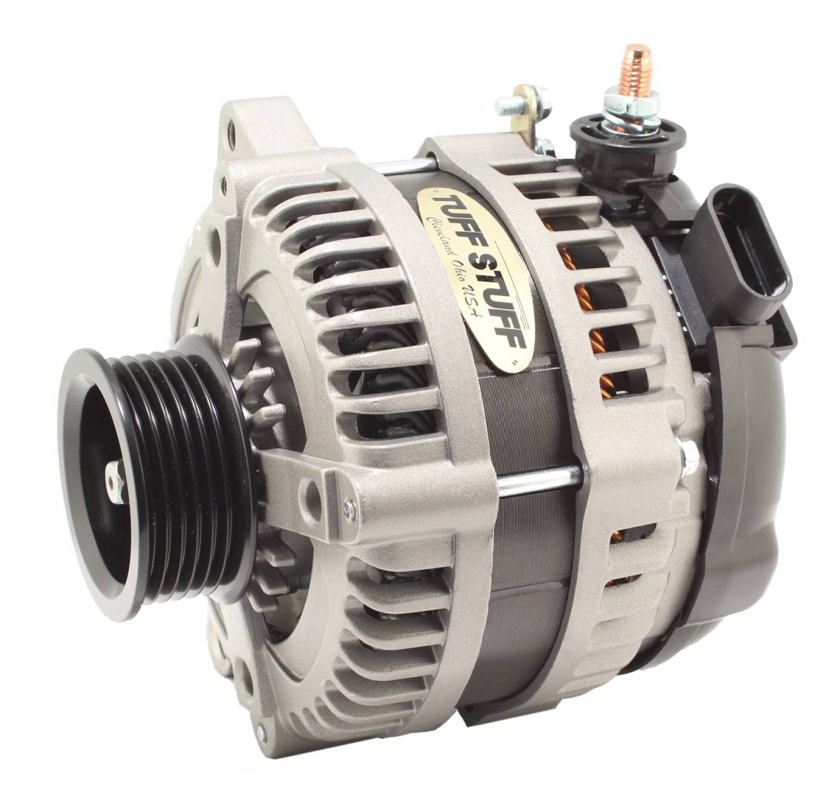 Tuff Stuff Performance - Max Amp Alternator 225 AMP OEM Wire 6 Groove Factory Cast Plus 8320FC6GOE