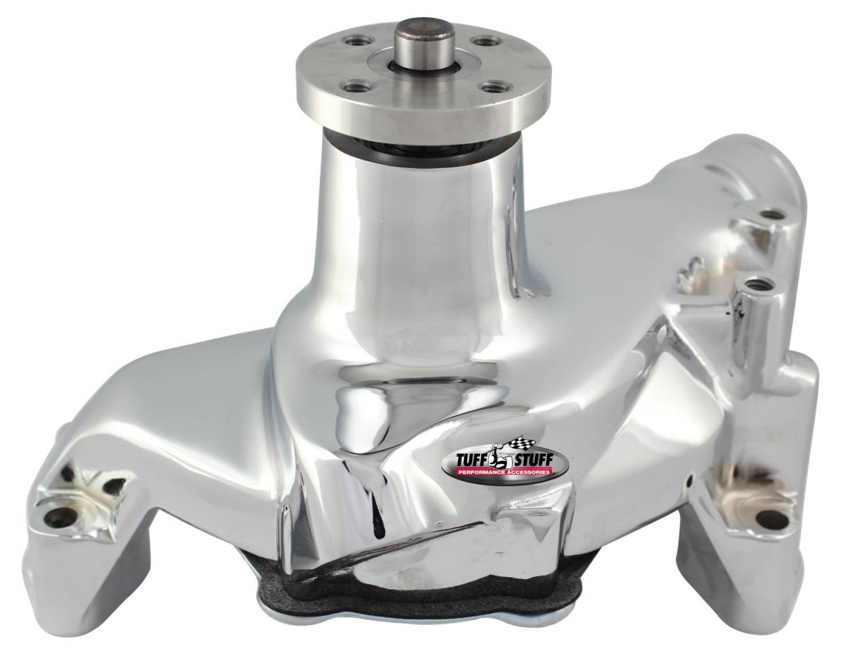 Tuff Stuff Performance - Platinum SuperCool Water Pump 6.937 in. Hub Height 5/8 in. Pilot Long Reverse Rotation Flat Smooth Top And Threaded Water Port Polished 1675AB