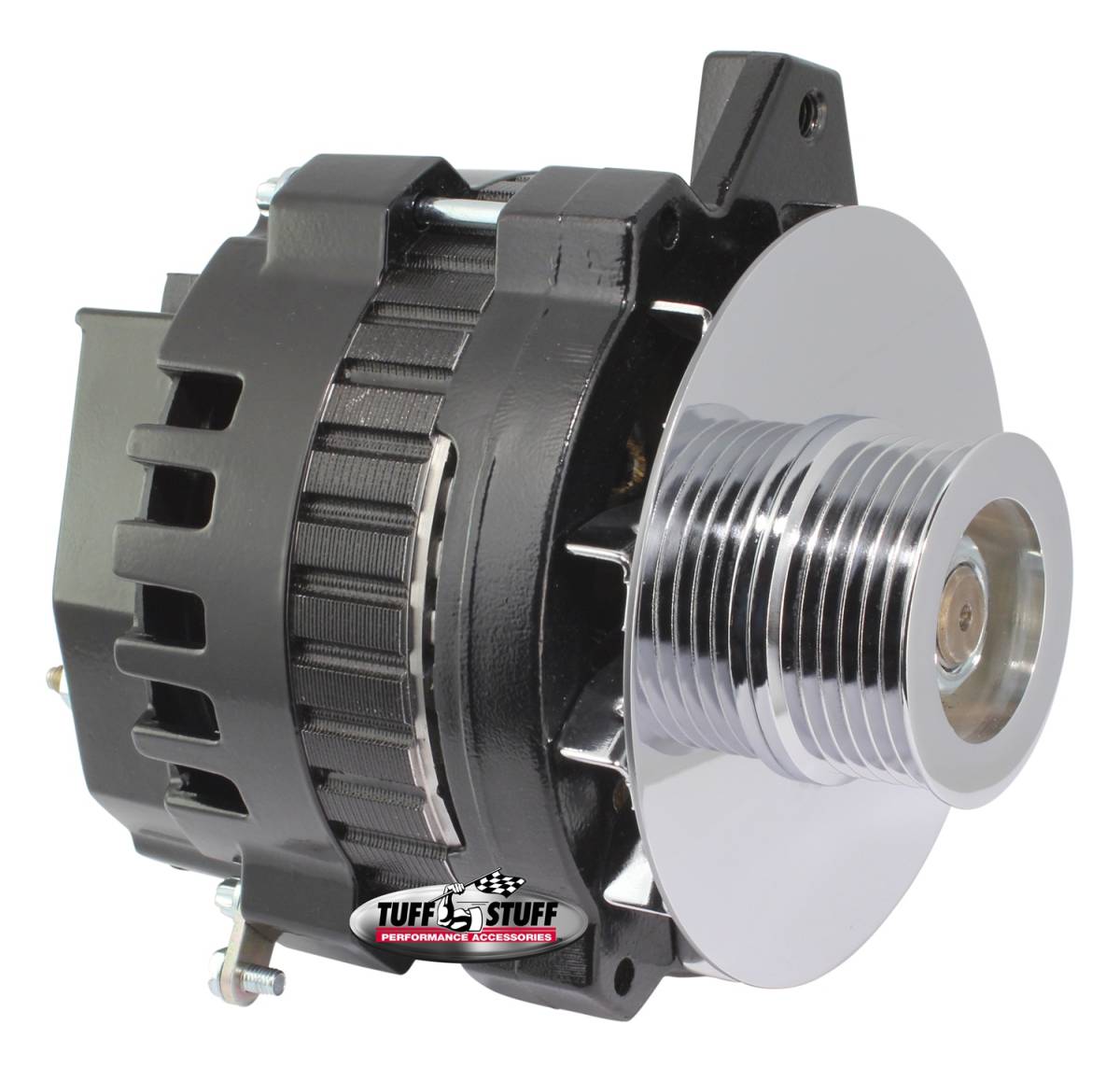 Tuff Stuff Performance - Alternator 160 AMP 1 Wire Or OEM 6 Groove Pulley Black 7860G6G