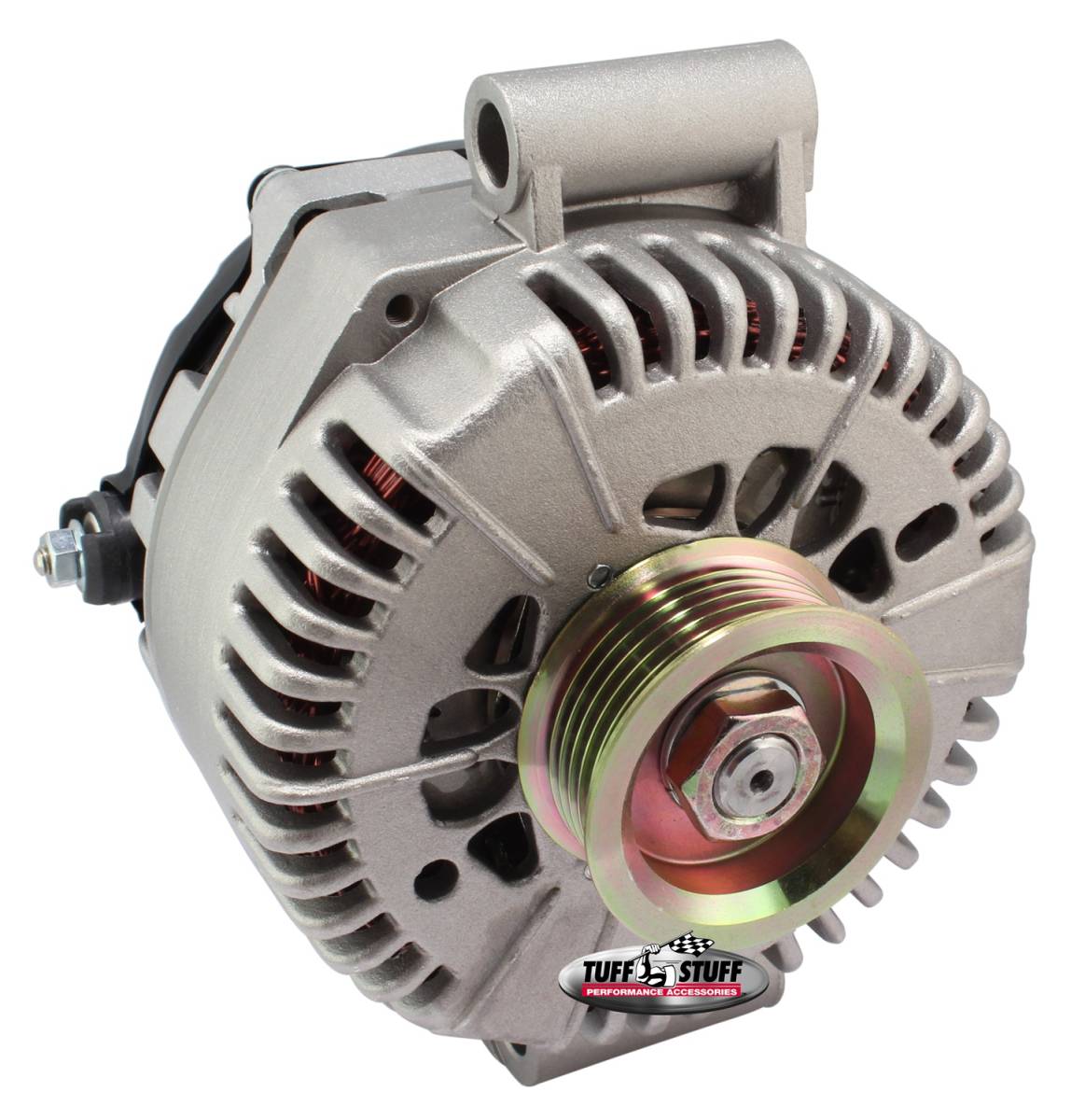 Tuff Stuff Performance - Alternator 225 AMP Upgrade OEM Wire 6 Groove Pulley Internal Regulator Factory Cast PLUS+ 7787F