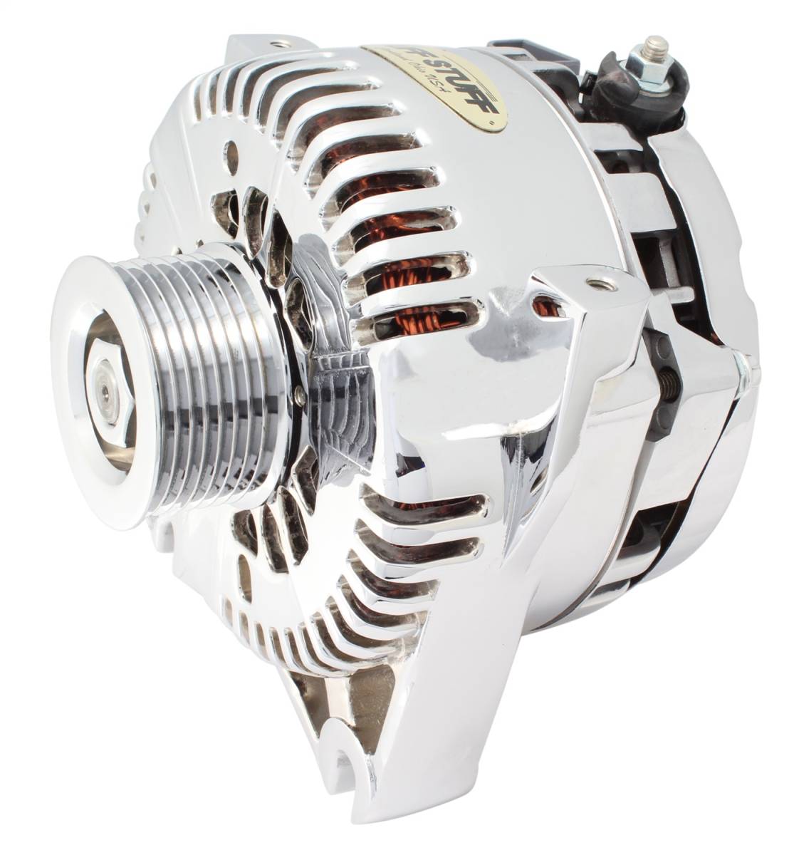 Tuff Stuff Performance - Alternator 225 AMP Upgrade OEM Wire 8 Groove Pulley Aluminum Polished 8251DP