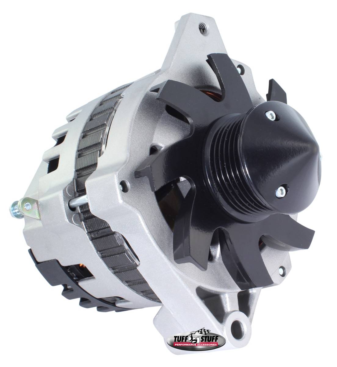 Tuff Stuff Performance - Bullet Alternator 160 AMP 1 Wire Or OEM Hookup 6 Groove Pulley Factory Cast PLUS+ 7935K-16G22