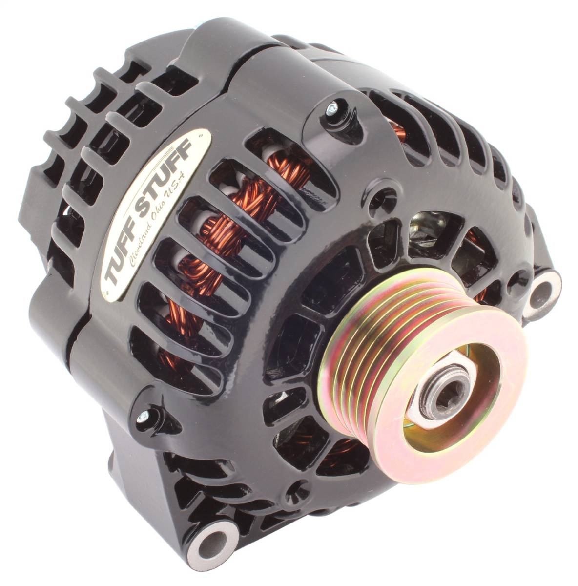 Tuff Stuff Performance - Alternator 175 AMP Upgrade OE Wire Hookup 6 Groove Pulley Black 8283NB