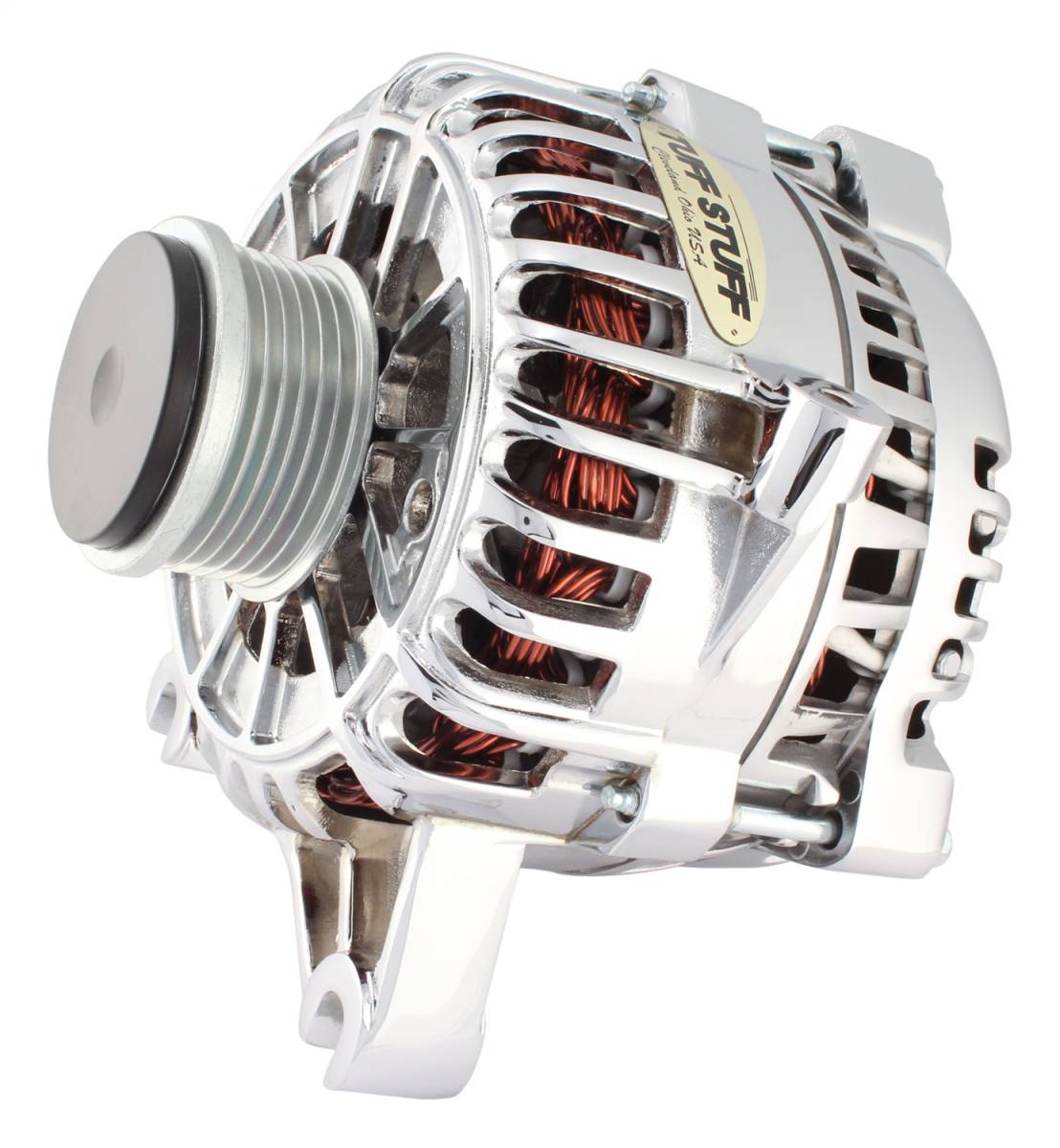 Tuff Stuff Performance - Alternator 135 AMP OEM Wire 6 Groove Clutch Pulley Chrome 8438A