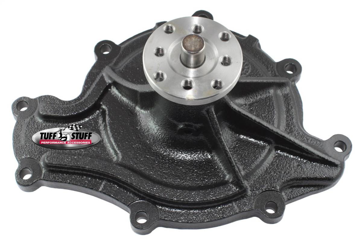 Tuff Stuff Performance - Standard Style Water Pump 3.625 in. Hub Height 5/8 in. Pilot Standard Flow 8 Bolt Stealth Black Powder Coat 1445NB