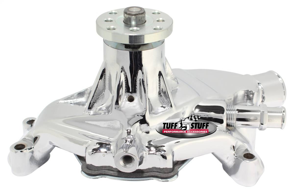 Tuff Stuff Performance - Platinum Water Pump 5.812 in. Hub Height 3/4 in. Pilot Standard Flow Short Reverse Rotation Threaded Water Port Chrome 1635NE