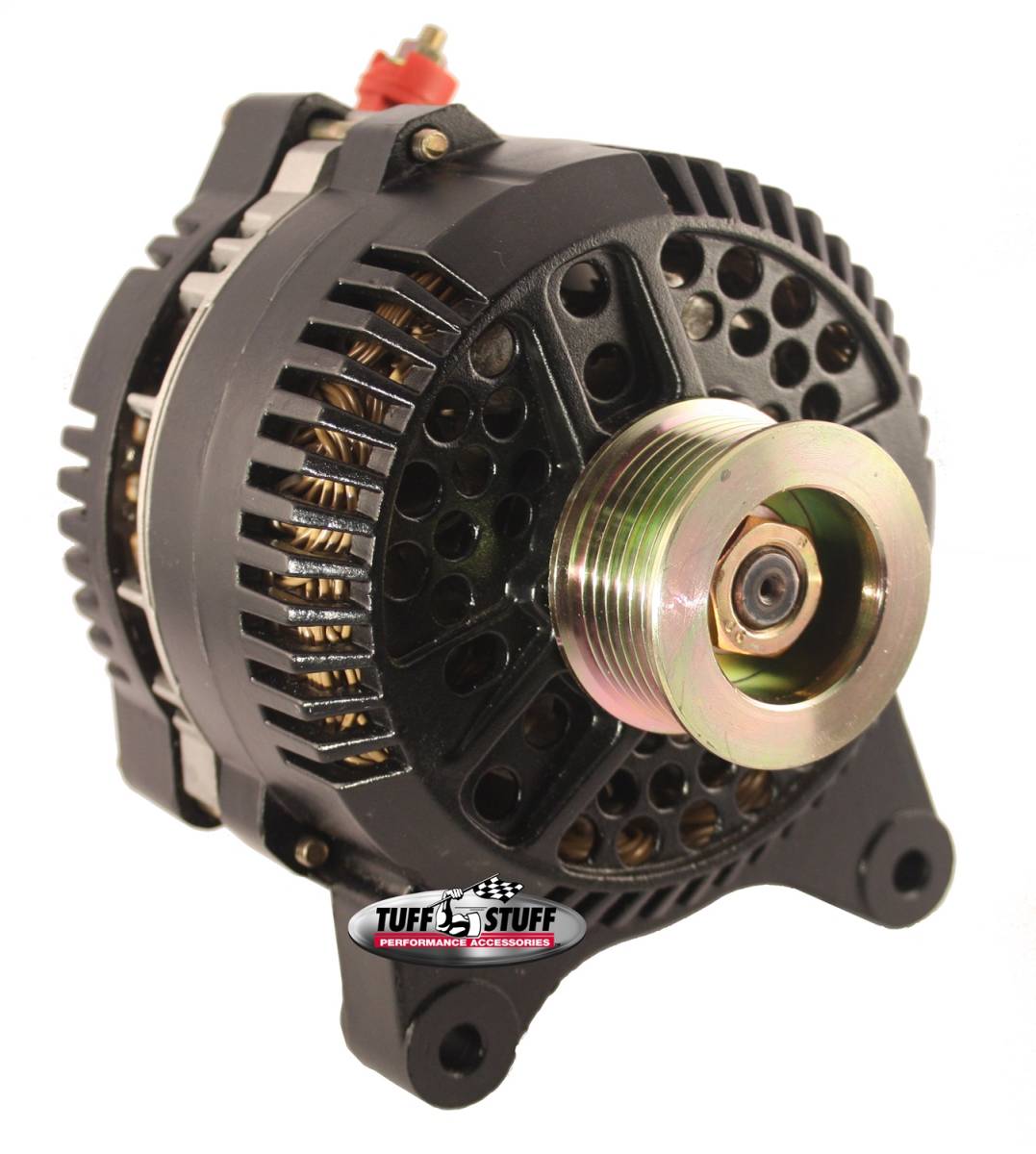 Tuff Stuff Performance - Alternator 225 AMP Upgrade OEM Wire 7 Groove Pulley Internal Regulator Black 7764C