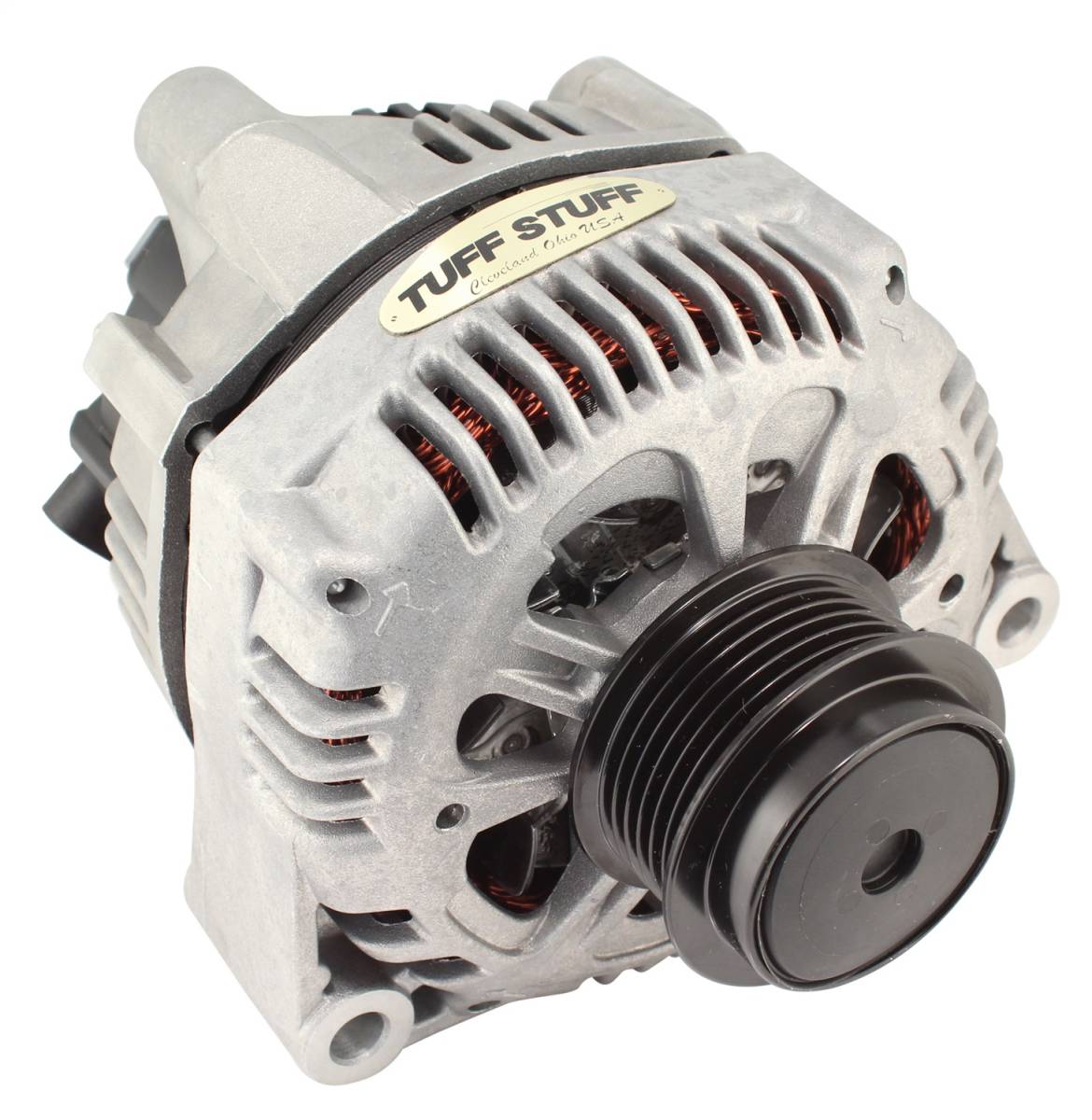 Tuff Stuff Performance - Alternator 110 AMP OEM Wire 6 Groove Clutch Pulley Factory Cast PLUS+ 7723N