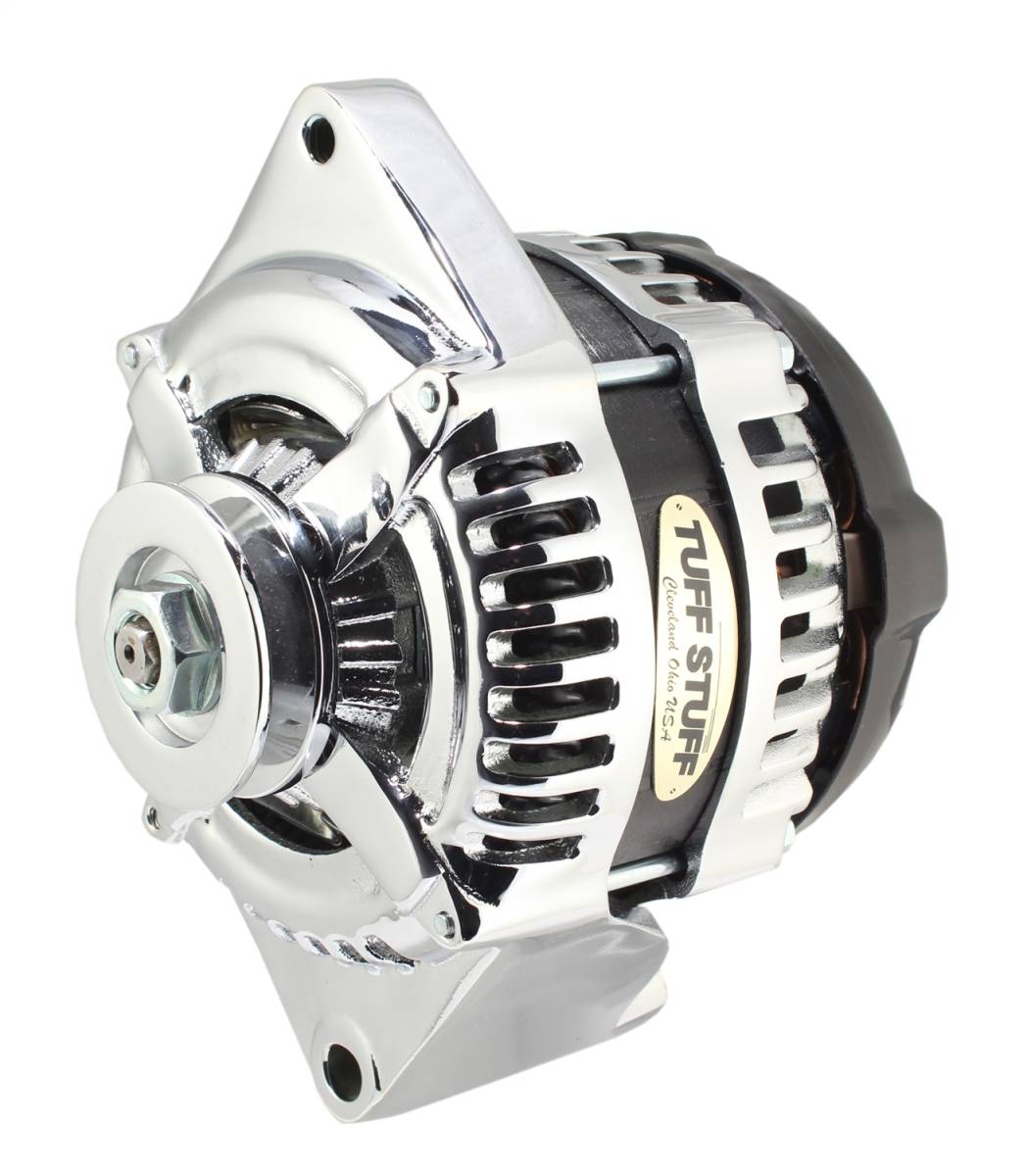 Tuff Stuff Performance - Alternator 225 Amp 1-Groove Pulley 1-Wire Chrome Plated 8441C1G1W