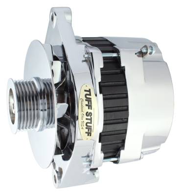 Tuff Stuff Performance - Alternator 170 AMP OEM Wire 6 Groove Pulley Double Groove Heavy Duty Ball Bearings Aluminum Polished 7864AP - Image 1