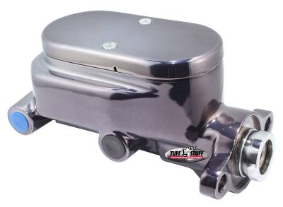 Tuff Stuff Performance - Brake Master Cylinder Dual Reservoir Aluminum Smoothie 1 in. Bore 9/16 in. And 1/2 in. Driver Side Ports Deep Hole Black Chrome Fits Hot Rods/Customs/Muscle Cars 2024NC7 - Image 2