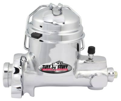 Brake Master Cylinder Single Rsvr. 1 in. Bore Dual 7/16-24 Ports 3 1/2 in. Mounting Hole Spacing Drum-Drum Fruit Jar Style Chrome 2150NA