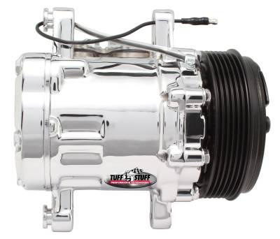 Tuff Stuff Performance - Sanden Style SD7 A/C Compressor R134A Series 6 Groove Pulley Polished 4517NB6G - Image 2