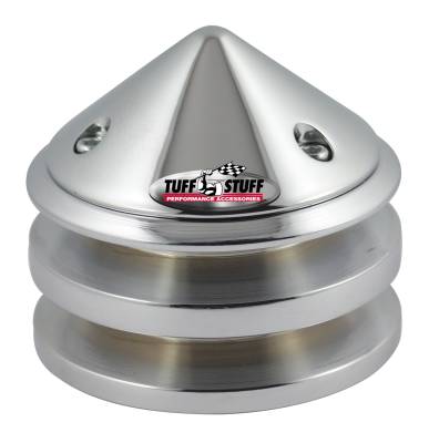 Alternator Pulley And Bullet Cover 2.628 in. Pulley Double V Groove Incl. Lockwasher/Nut Polished 7651B
