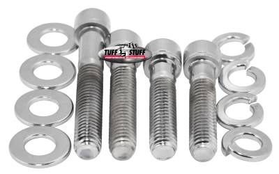 Water Pump Bolt Kit Chrome Socket Incl. (2) 3/4 in.-16x1 3/4 in./(1) 3/4 in.-16x2 in./(1) 3/8 in.-16x2 1/2 in. Bolts/(4) Lock And (4) Flat Washers 7677C
