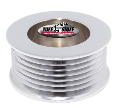 Alternator Pulley 2.25 in. 7 Groove Serpentine Incl. Lockwasher/Nut Chrome 7610C