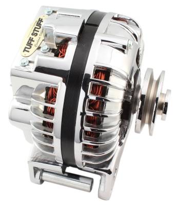 Tuff Stuff Performance - Alternator 130 AMP 1 Wire Single Groove Pulley Chrome 9509RDSP - Image 1