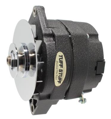 Tuff Stuff Performance - Alternator 140 AMP 1 Wire Single Groove Pulley Black Wrinkle 7091NKBW - Image 1