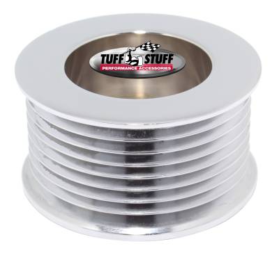 Alternator Pulley 2.25 in. 8 Groove Serpentine Incl. Lockwasher/Nut Chrome 7610D