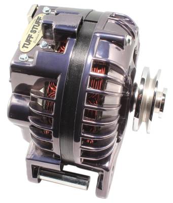 Alternator 60 AMP 1 Wire Single Groove Pulley Black Chrome 8509RBSP7