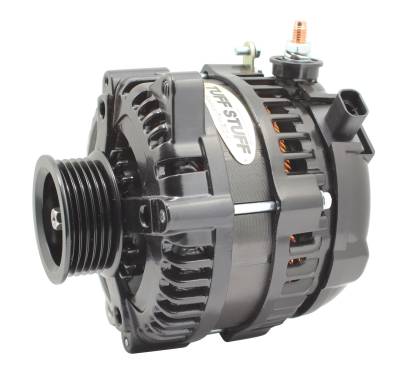 Max Amp Alternator 225 AMP 1 Wire 6 Groove Stealth Black For PN [7866] 8321B6G1W