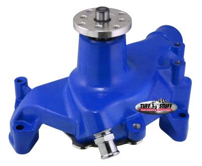 Tuff Stuff Performance - Platinum SuperCool Water Pump 6.937 in. Hub Height 5/8 in. Pilot Long Aluminum Casting Blue Powdercoat w/Chrome Accents 1511NCBLUE - Image 2